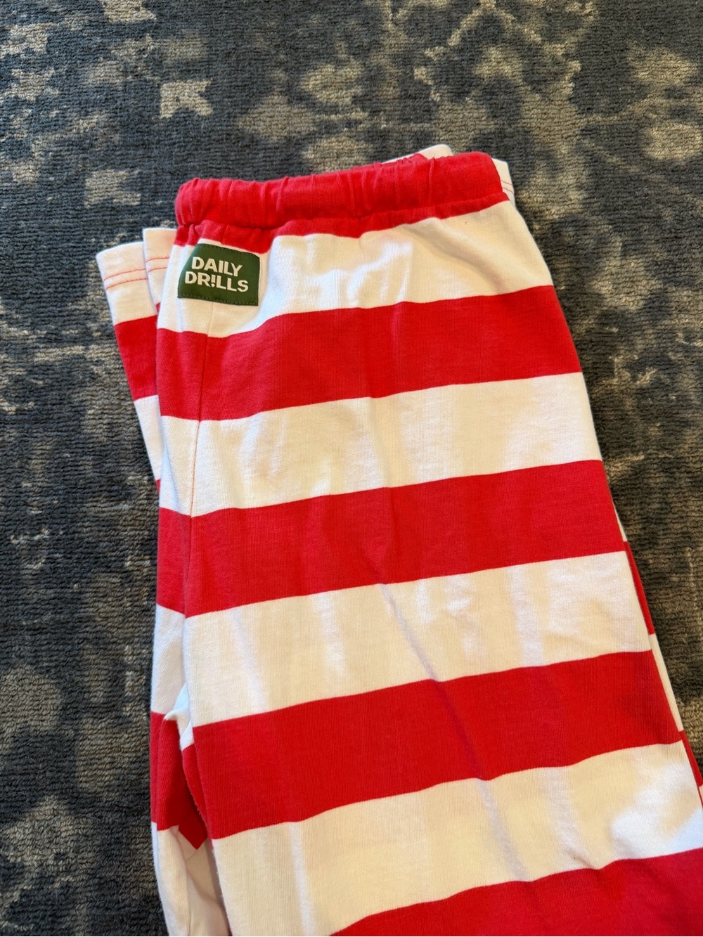 Daily Drills Red and White Striped Bottoms